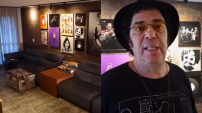 Aos 63 anos, ex-comentarista esportivo da Globo vive em apartamento surreal que mistura rock, paixão e silêncio