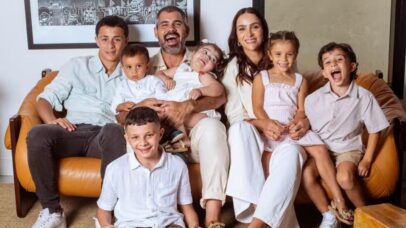 Aos 46 anos e à espera do 7º filho, Juliano Cazarré revela como é compra de supermercado: ‘Sinistro’
