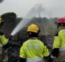 Incêndio florestal consome 700 hectares em Cacau Pirêra, distrito de Iranduba; Bombeiros suspeitam de crime ambiental