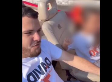 Prefeito de Manaus dirige, filma e leva filha sem cinto no banco da frente; veja VÍDEO