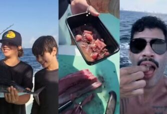 Gusttavo Lima curte pescaria em alto-mar com os filhos; veja fotos do passeio em família