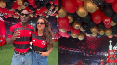 Com escultura de 2 metros e bolo de 5 andares, Rafael Zulu comemora aniversário do filho; veja detalhes