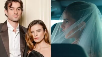 Com véu tradicional e vestido de renda, Giulia Be se casa com Conor Kennedy no Rio