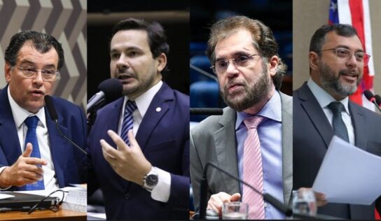 Quaest para o Senado no Amazonas, votos válidos: Eduardo Braga, 36%; Capitão Alberto Neto, 25%; Plínio Valério, 22%; Wilson Lima, 15%