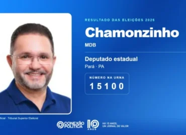 Eleições 2026: Chamonzinho, do MDB, é eleito deputado estadual no PA com 115.434 votos