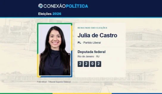 Eleições 2026: Julia de Castro (PL) é eleita deputada federal pelo Rio de Janeiro