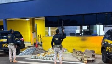 PRF apreende quase 500 quilos de droga em veículo de carga na BR-364 em Pimenta Bueno