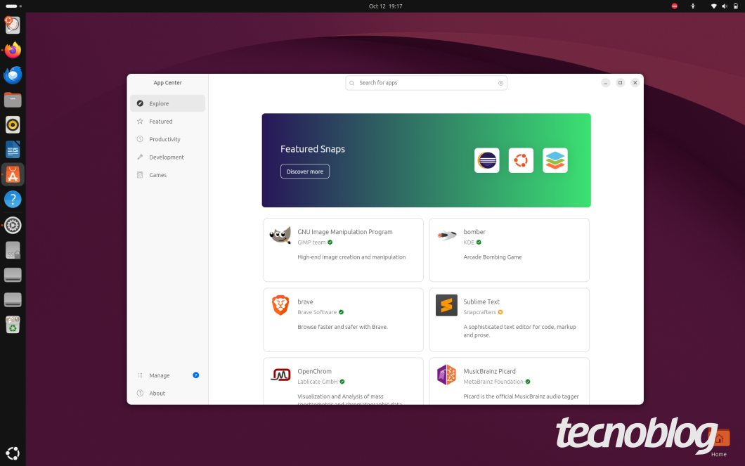 App Center no Ubuntu 26.10