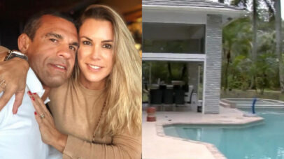 Construída nos EUA, mansão de Vitor Belfort e Joana Prado tem 7 quartos, adega e espaço de lazer com piscina