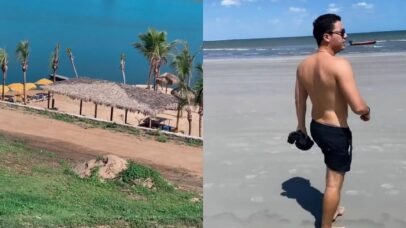 Aos 38 anos, cantor é dono de prainha privativa em fazenda usada pela família como refúgio no CE
