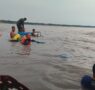 Canoa naufraga no Rio Solimões, em Tabatinga; nove pessoas são resgatadas sem ferimentos