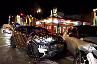 Lutador do UFC se envolve em acidente de carro durante live